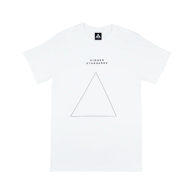 Higher Standards T-Shirt - Embroidered Triangle