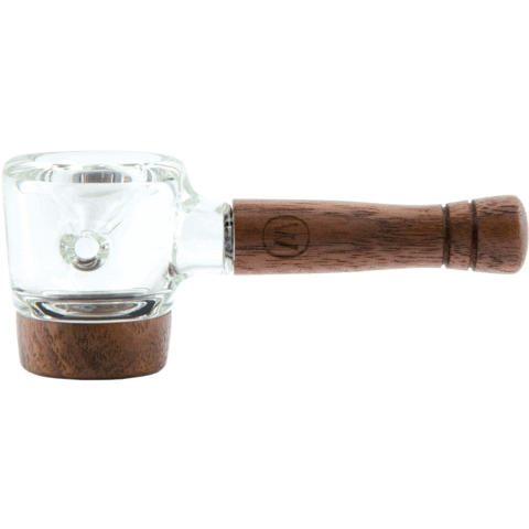 Marley Natural Spoon Pipe Natural Glass and Black Walnut