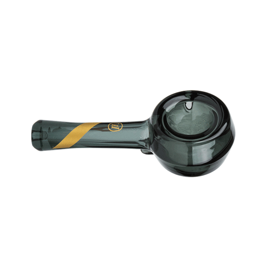 Marley Natural Spoon Pipe Smoked Glass Gold Stripe Decal
